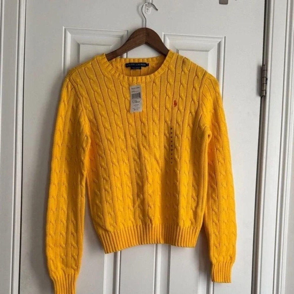 Ralph Lauren Yellow Cable Knit Sweater